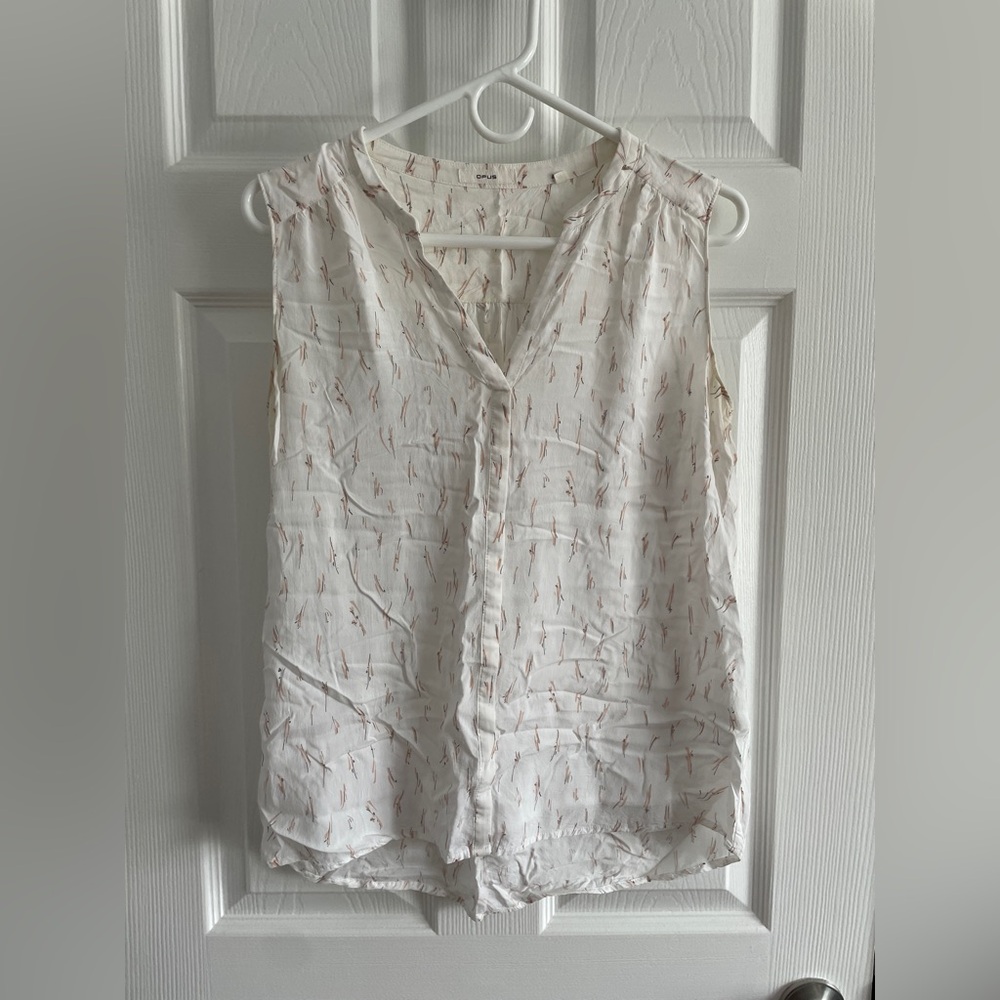White Patterned Dress Shirt